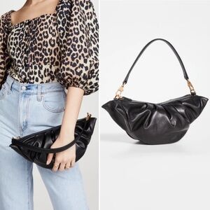 Reike Nen | Black Leather Croissant Bag